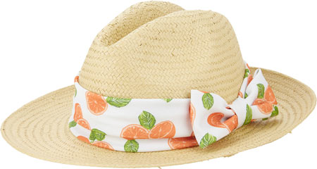 Women's Keds Straw Flat Brim Fedora - Citrus Paint Hats