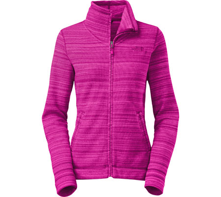 Women's The North Face Crescent Sunset Full Zip - Dramatic Plum Stria Print Jackets