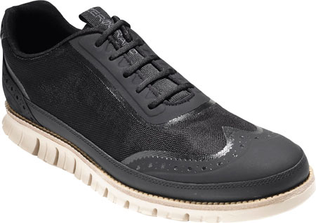Men's Cole Haan ZeroGrand Mesh Sport Oxford - Black Lace Up Shoes