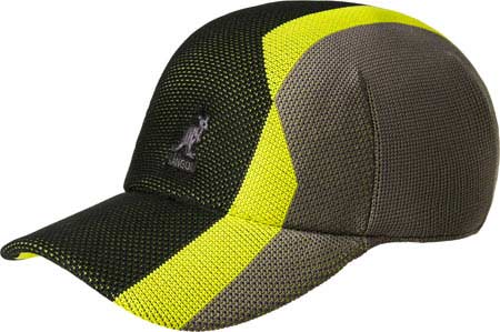 Kangol Split Stripe Adjustable Space Cap - Black Hats