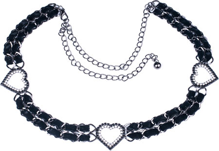 Women's J. Furmani Designer Collection Hearts Chain Belt