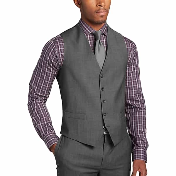 Awearness Kenneth Gray Men's Suit Separates Vest - Size: Medium