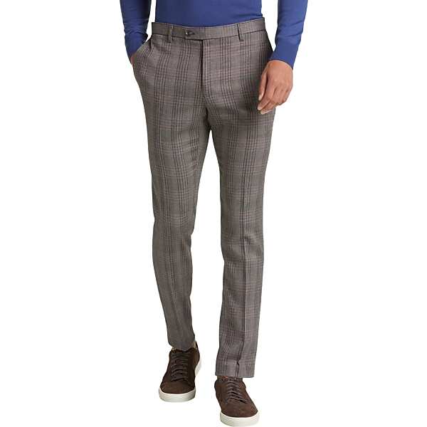 Paisley & Gray Men's Extreme Slim Fit Suit Separates Pants Multicolor Herringbone - Size: 32