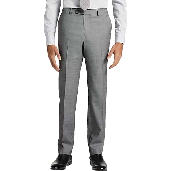 Awearness Kenneth Cole Men's AWEAR-TECH Slim Fit Suit Separates Pants Black & White Sharkskin - Size: 36