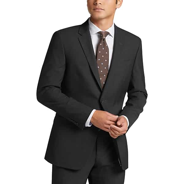 Egara Orange Men's Skinny Fit Suit Separate Coat Charcoal Gray - Size: 46 Extra Long