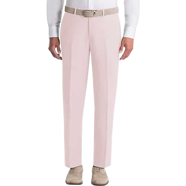 Lauren By Ralph Lauren Men's Classic Fit Linen Suit Separates Pants Pink - Size: 42W x 32L
