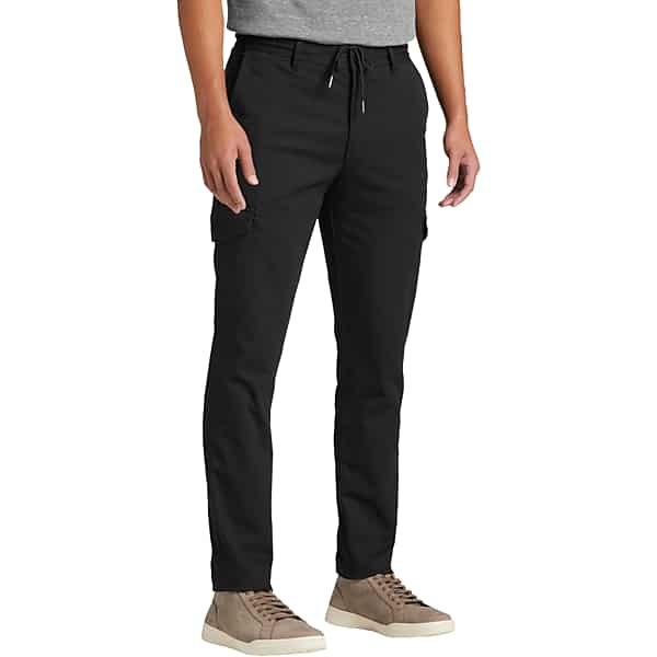 Awearness Kenneth Cole Men's Slim Fit Cargo Pants Black - Size: 33W x 32L