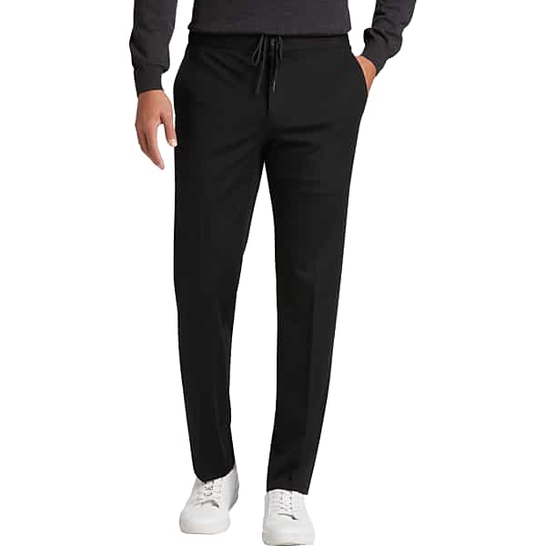Awearness Kenneth Cole Men's Knit Slim Fit Suit Separates Pants Black - Size: 42