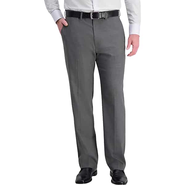 Haggar Men's Modern Fit Suit Separates Pants Gray Sharkskin - Size: 36W x 30L