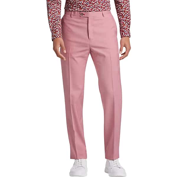Paisley & Gray Men's Slim Fit Suit Separates Dress Pants Pink - Size: 42