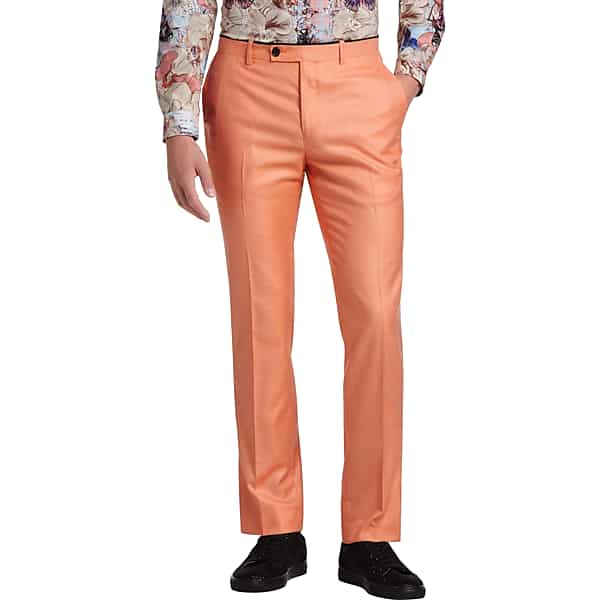 Paisley & Gray Men's Slim Fit Suit Separates Dress Pants Orange - Size: 40