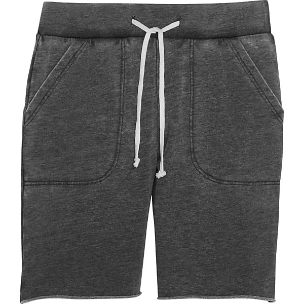 Alternative Apparel Men's Victory Modern Fit Burnout French Terry Shorts Charcoal - Size: Small