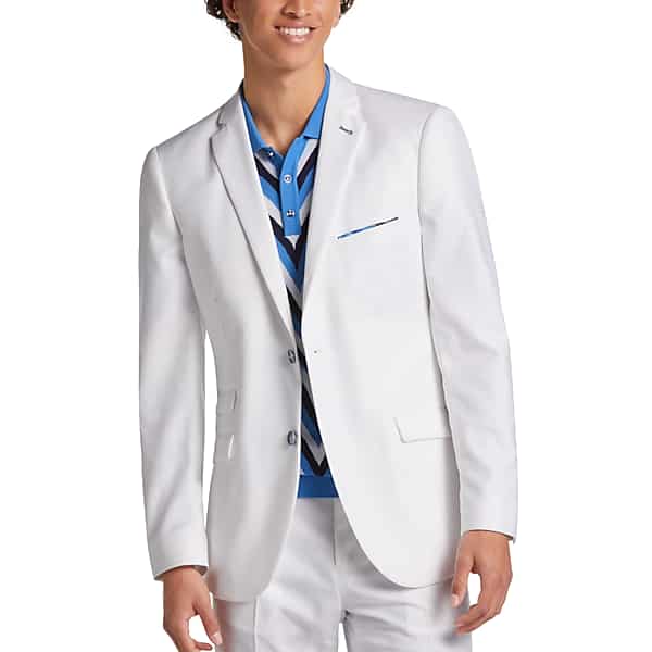 Paisley & Gray Men's Slim Fit Suit Separates Jacket White - Size: 42 Long