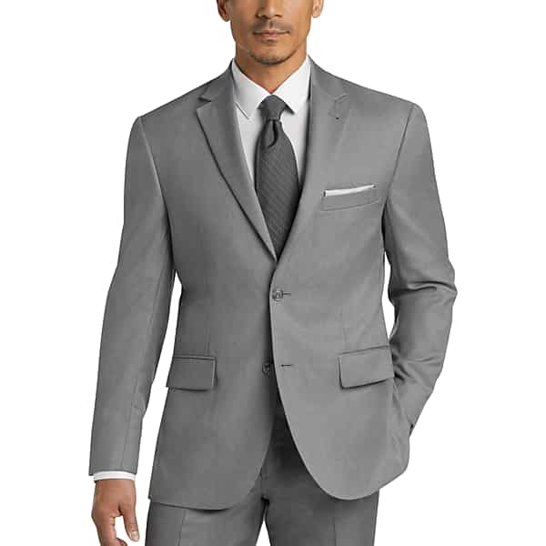 JOE Joseph Abboud Light Gray Modern Fit Men's Suit Separates Coat - Size: 40 Regular