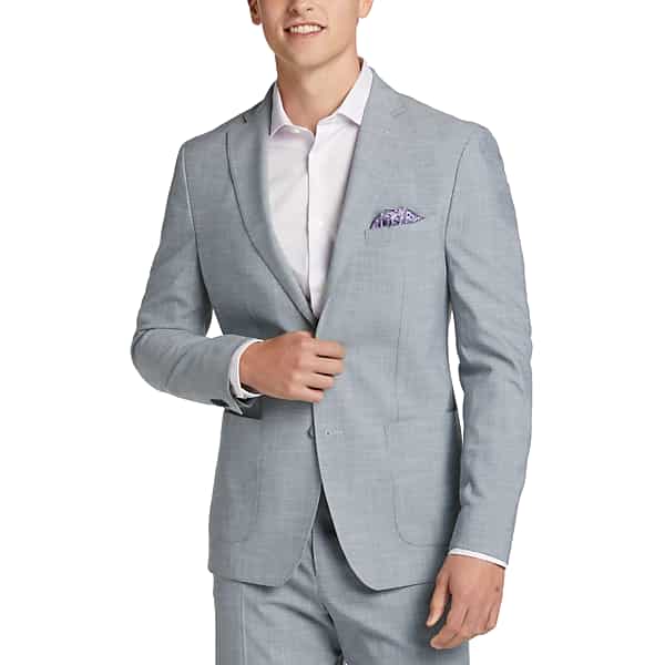 Michael Kors Men's Modern Fit Suit Separates Soft Coat Light Blue - Size: 48 Regular