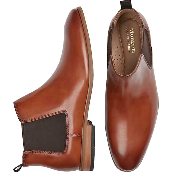 Moretti Men's Todd II Chelsea Dress Boots Cognac - Size: 10.5 D-Width