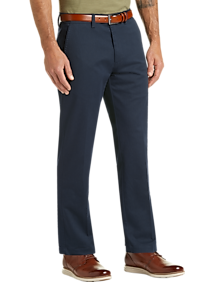 Haggar Iron Free Premium Navy Straight Fit Khaki Pants