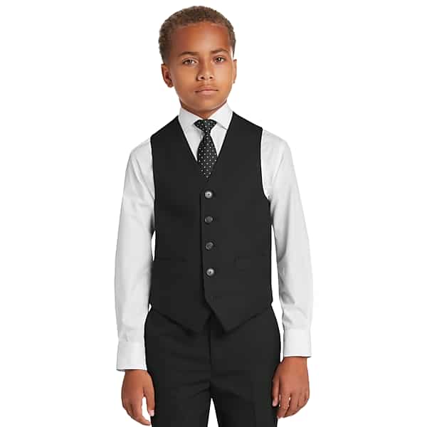 Joseph Abboud Boys Black Men's Suit Separates Vest - Size: Boys 18