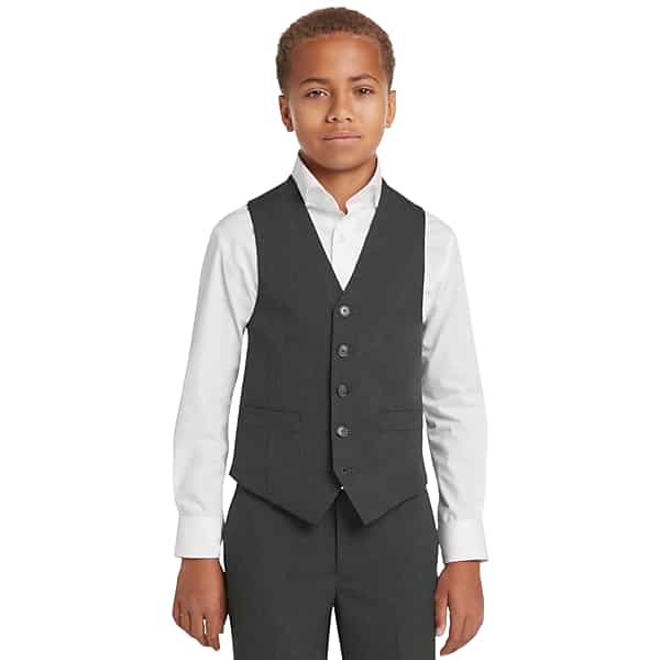 Joseph Abboud Boys Charcoal Suit Separates Vest - Size: Boys 14