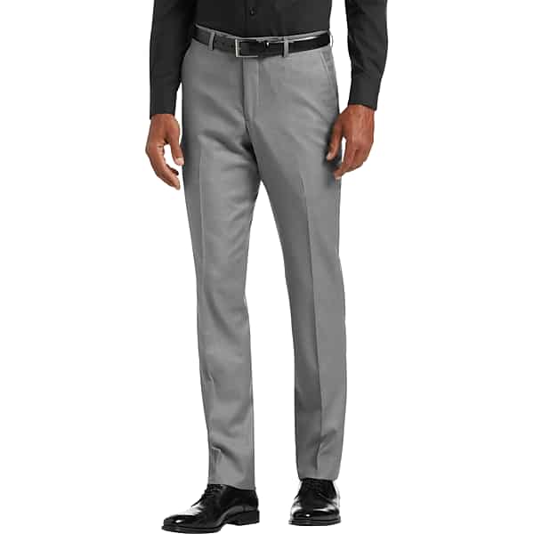 JOE Joseph Abboud Men's Light Gray Extreme Slim Fit Suit Separate Pant - Size: 35