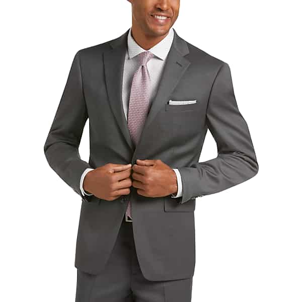 Calvin Klein X-Fit Gray Pindot Slim Fit Men's Suit Separates Coat - Size: 42 Short