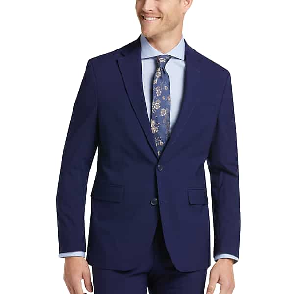 Cole Haan Zero Grand Men's Cole Haan Grand.ØS Blue Slim Fit Suit Separates Coat - Size: 38 Short