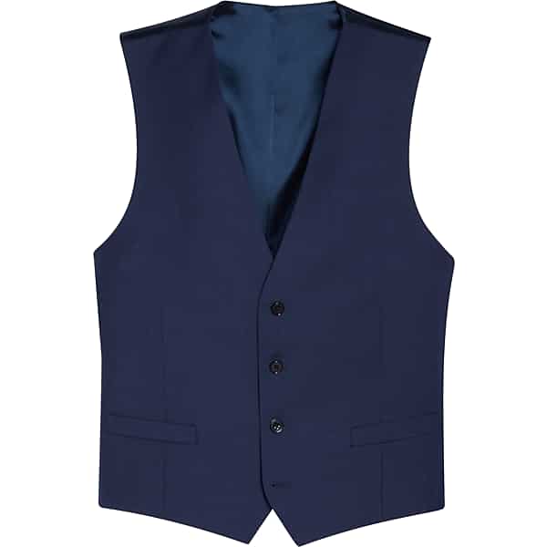 Calvin Klein Men's X-Fit Slim Fit Suit Separates Vest Blue - Size: XL