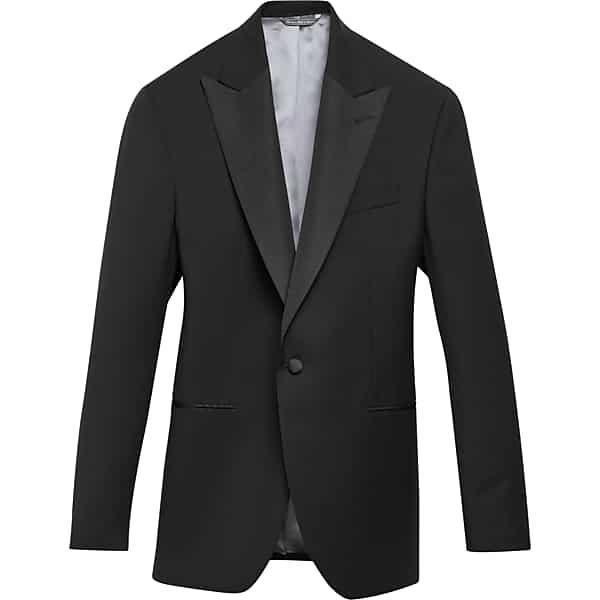 BLACK By Vera Wang Men's Slim Fit Peak Lapel Tuxedo Jacket Black - Size: 48 Long