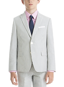 Lauren by Ralph Lauren Boys (Sizes 4-7) Suit Separates Coat Blue & White Seersucker