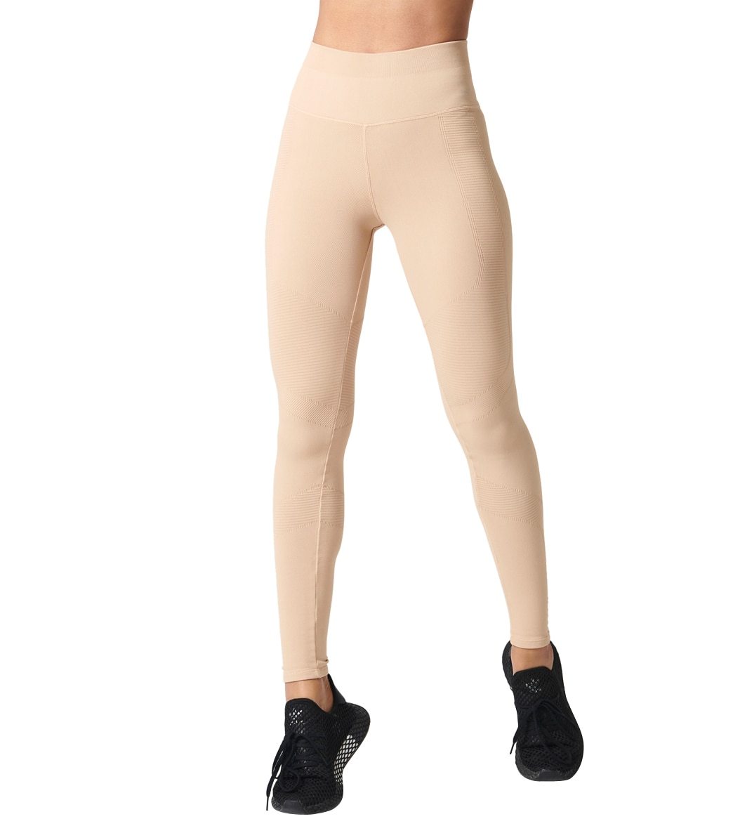 NUX Women's One By Seamles Yoga Legging - Peachy Sand Small Spandex