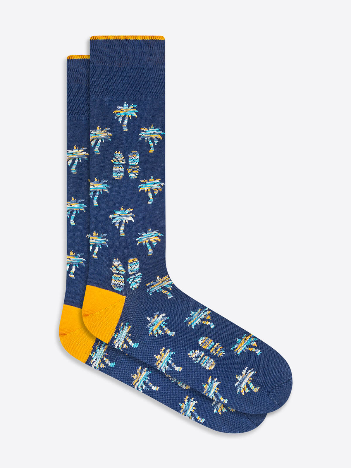 Palm and Pineapple Mid-Calf Socks