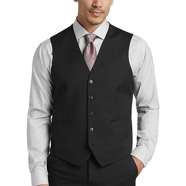 JOE Joseph Abboud Black Men's Suit Separates Vest Executive Fit - Size: 42 Regular Executive