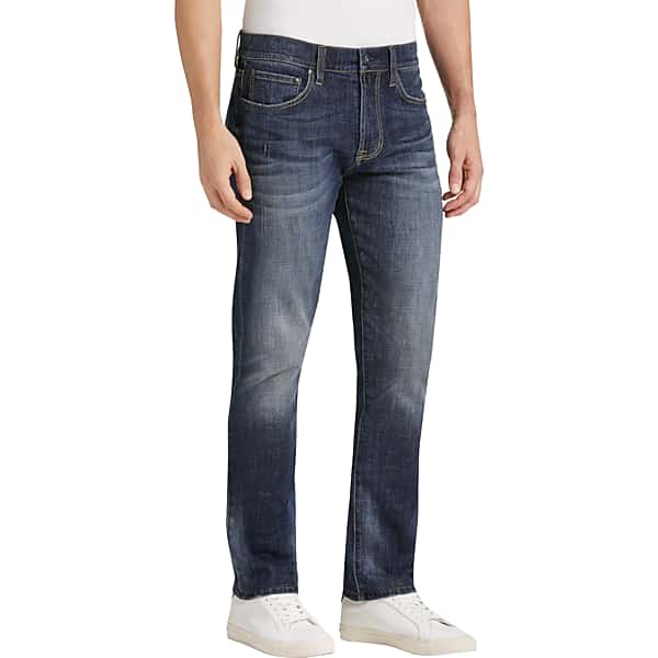 Joseph Abboud Men's Saltwater Dark Blue Wash Slim Fit Jeans - Size: 42W x 30L