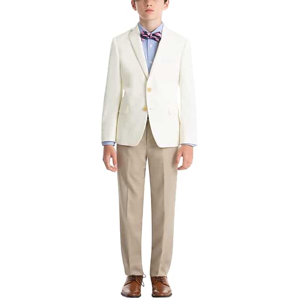 Lauren By Ralph Lauren Classic Fit Men's Suit Navy Windowpane - Size: 40 Regular