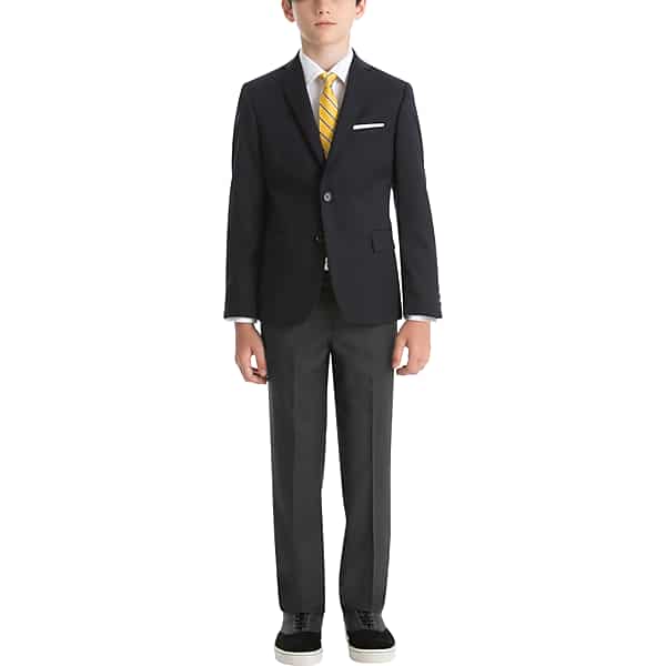 Lauren By Ralph Lauren Classic Fit Men's Suit Blue Plaid - Size: 46 Regular