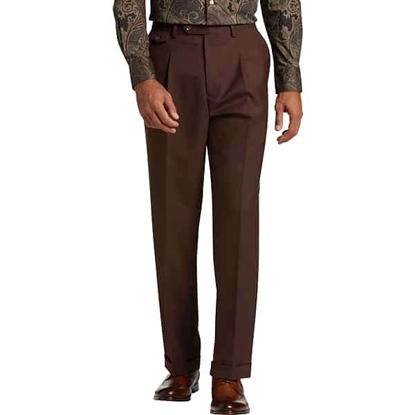 Tayion Men's Classic Fit Suit Separates Pant Brown - Size: 36