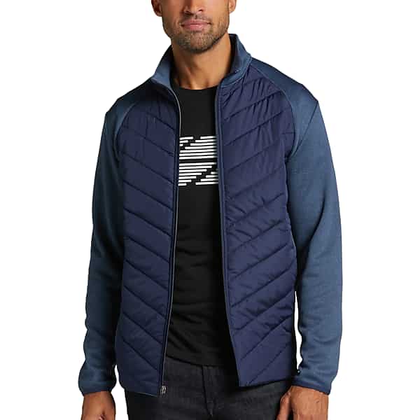 PGA Tour Men's Classic Fit Hybrid Performance Puffer Jacket Navy - Size: Small