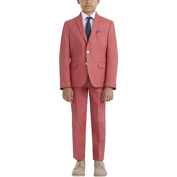 Lauren By Ralph Lauren Classic Fit Linen Men's Suit Separates Vest Pink - Size: Small