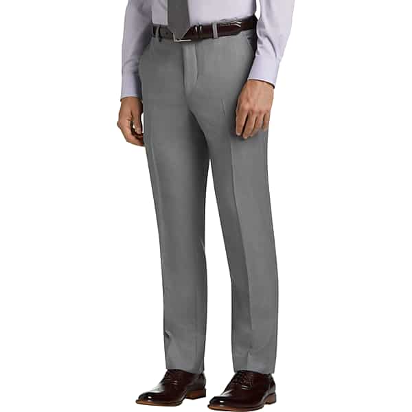 JOE Joseph Abboud Men's Light Gray Slim Fit Suit Separate Pant - Size: 45