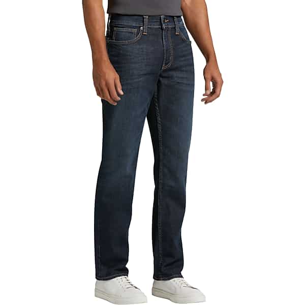 Silver Jeans Co. Men's Authentic By Athletic Fit Jeans Dark Blue Wash - Size: 38W x 32L
