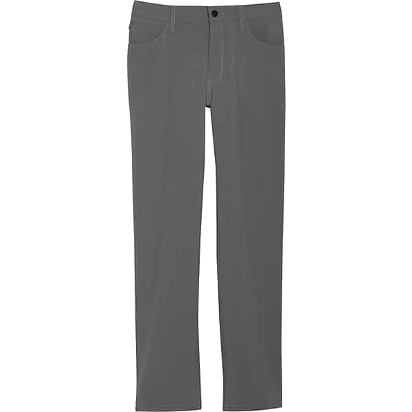 Joseph Abboud Men's Modern Fit Power Stretch Twill Pants Gray - Size: 30W x 32L