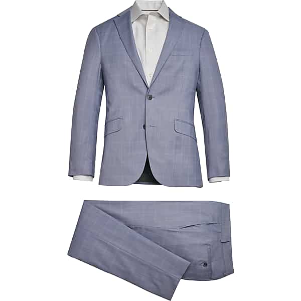 Calvin Klein X-Fit Slim Fit Men's Suit Separates Coat Light Gray Sharkskin - Size: 40 Long