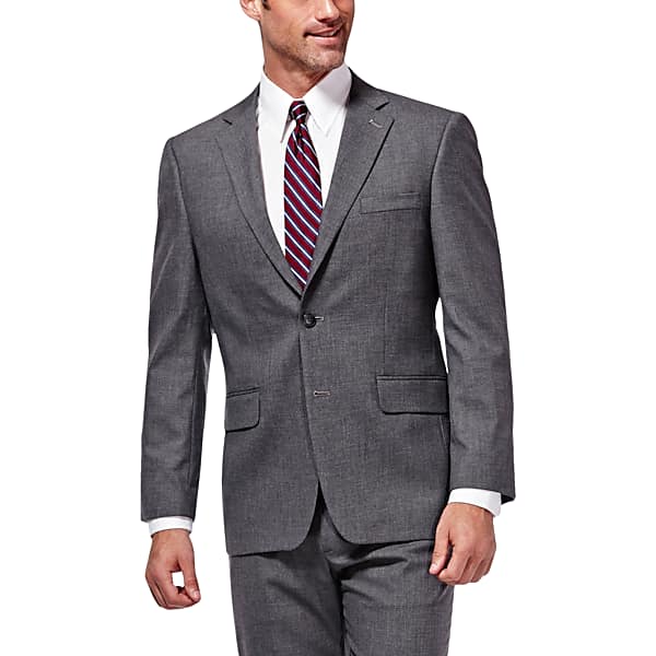 Haggar Men's Modern Fit Suit Separates Coat Gray Sharkskin - Size: 38 Regular