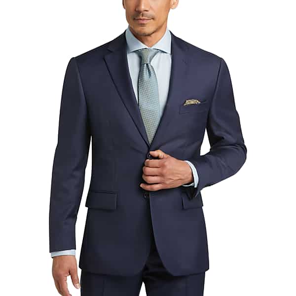 JOE Joseph Abboud Postman Blue Classic Fit Vested Men's Suit - Size: 38 Extra Long