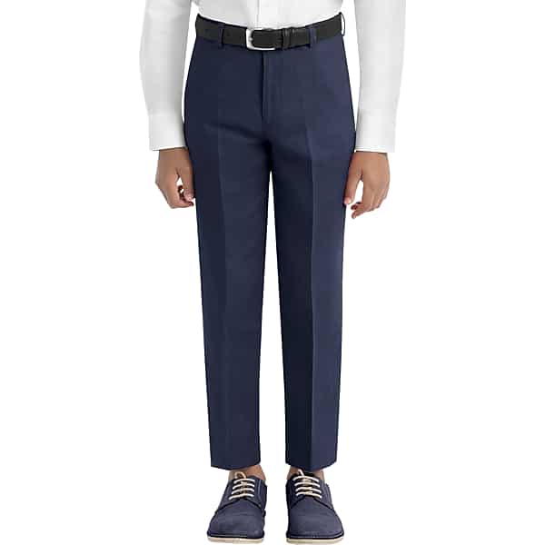 JOE Joseph Abboud Linen Slim Fit Men's Suit Separates Jacket Navy Blue - Size: 40 Long