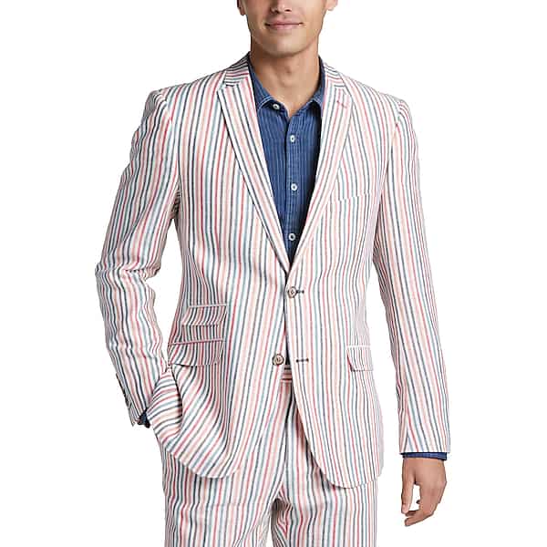Paisley & Gray Men's Slim Fit Suit Separates Jacket Multi Stripe - Size: 44 Long