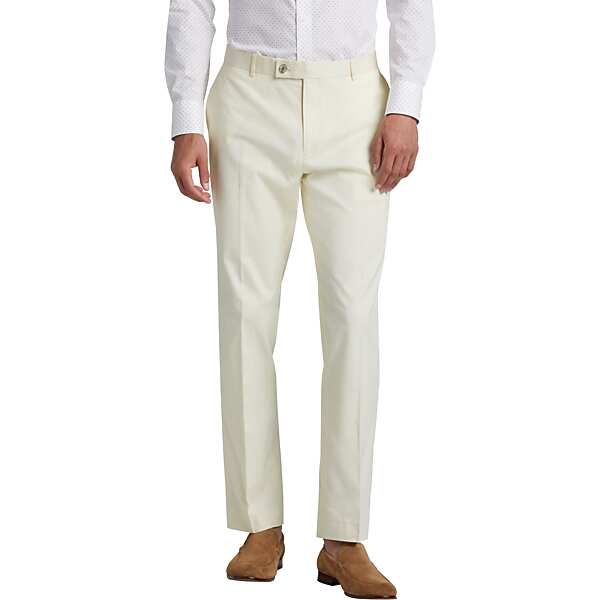 Paisley & Gray Men's Slim Fit Suit Separates Pants Off White - Size: 50