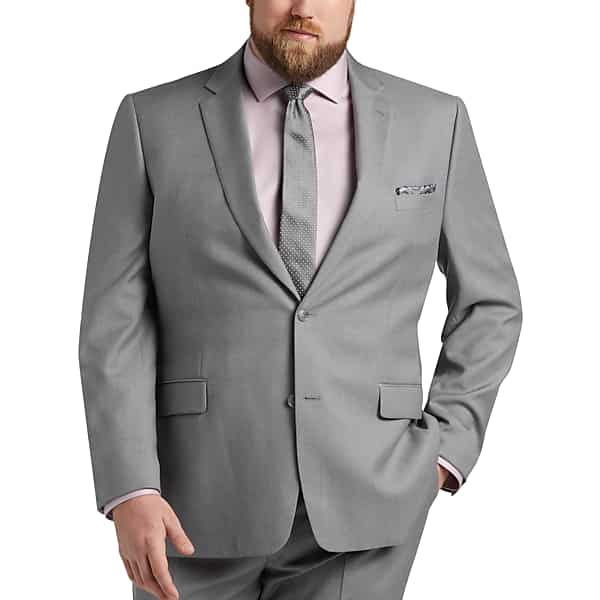 JOE Joseph Abboud Light Gray Men's Suit Separates Coat Executive - Size: 40 Regular