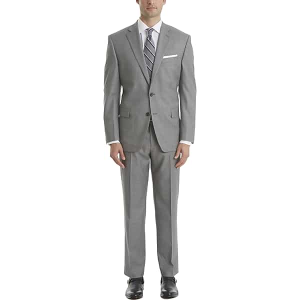 Lauren By Ralph Lauren Classic Fit Men's Suit Separates Coat Light Gray Sharkskin - Size: 40 Regular