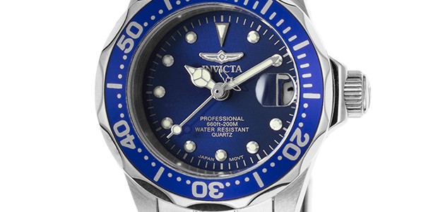 Women's Pro Diver Silver-Tone Steel Case Blue Dial Silver-Tone Steel Bracelet - Invicta Watch